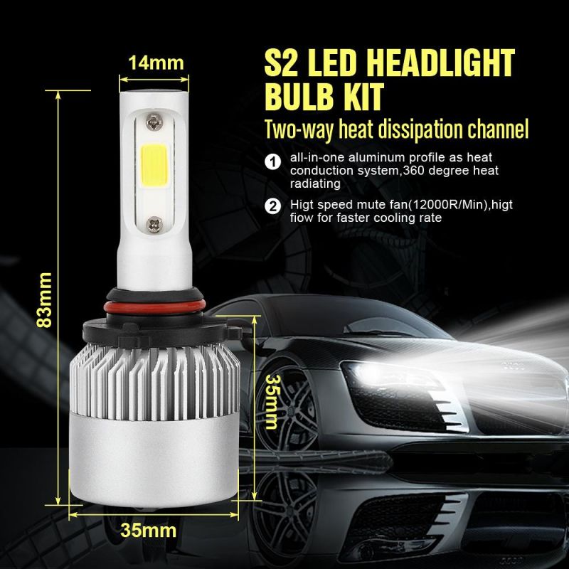 Wholesale Cheap 9005 Hb3 S2 LED Headlight Bulb 72W 8000lm