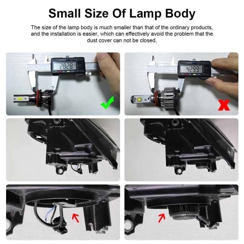 Auto Lighting System C6 Car LED Headlight Automotive LED Auto Lamps 9005 H11 H7 H4 LED Headlamp