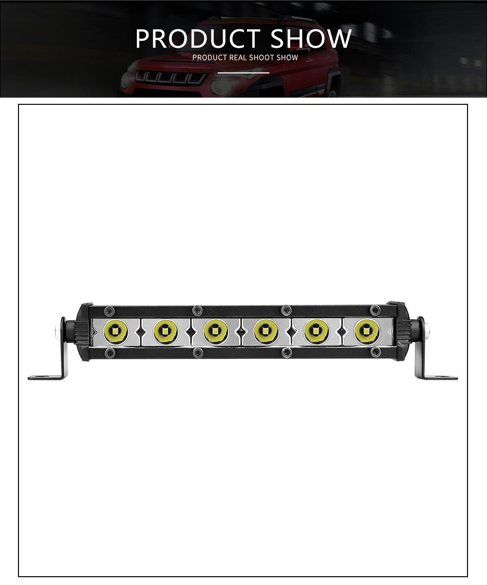 Dxz Ultra-Thin Small Single Row LED Light Bar Negotiable 6 to 48LED Car LED Work Light Auxiliary Lighting Spotlight Drivinglights