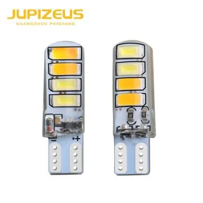 Factory Direct T10 5630 8SMD Silicone Flashing Two-Color LED License Plate Light Width Lamp Door Light