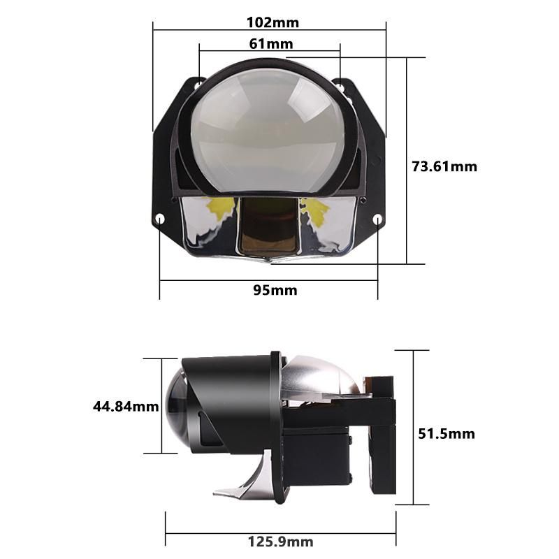 Sanvi 12V 72W 130W 6000K Lighting System Car Laser Headlights Bi LED Projector Glass Lens Headlamp Auto LED Chips Lamp Aftermarket Lamp Supplier