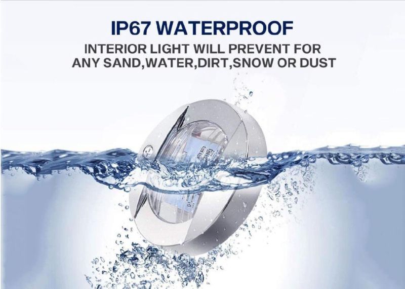 12V Waterproof IP67 White Blue Marine Boat Lights