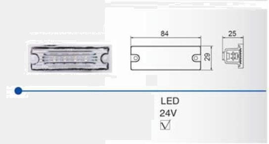 Bus Parts Car Front View Gallery Lights (White LED)