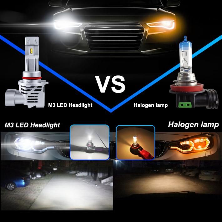 Popular Product H4 Hb2 9003 Car LED Headlight M3 Mini Bulbs High Low Hi Lo Beam Zes Chips 60W 12000lm 6500K Auto Lamps