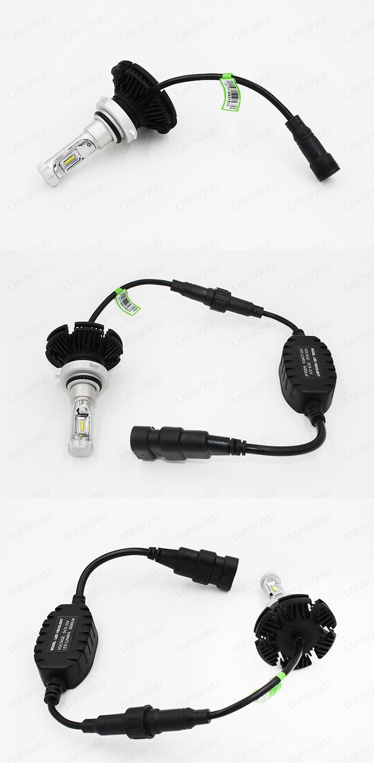 Lmusonu Car 7s 9006 LED Headlight Auto Light 25W 6000lm 9006 LED Car Light