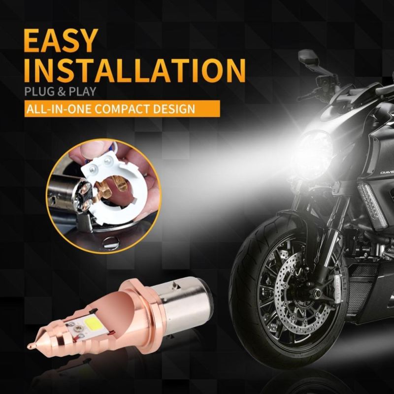 H4 LED Motorcycle Headlight 12V HS1 LED H4 LED Moto Bulbs 3400lm Super Bright White Motorbike Head Lamp Scooter Accessories Moto