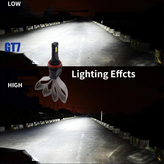 Lightech Gt7 Fanless H13 Headlight Xenon White 40W 8000lumen H L Copper Belt LED Headlights Kit