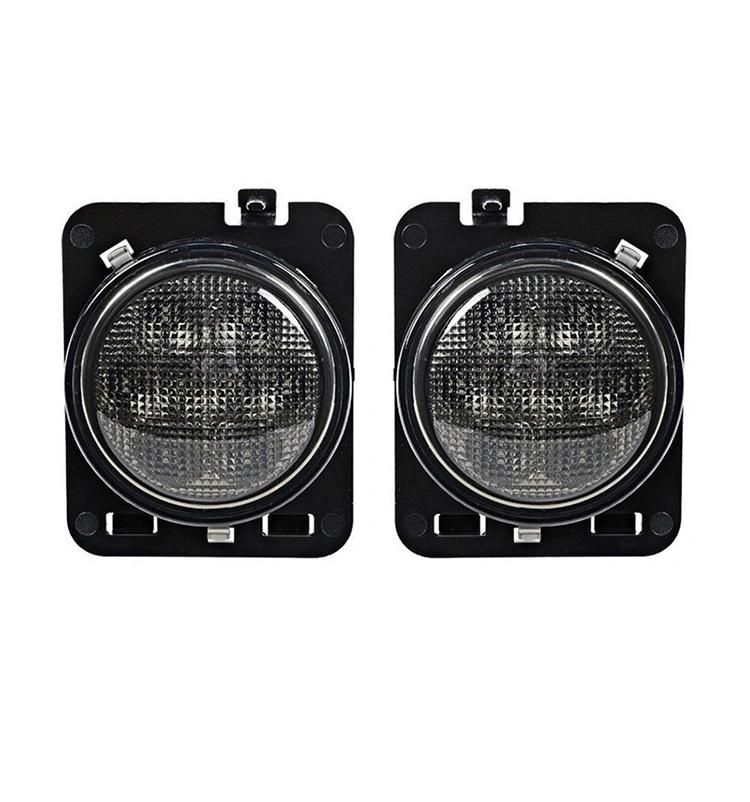 Side Marker Lights for Jeep Wrangler Jk 2007 to 2017 LED Smoked Front Fender Flares Parking Turn Indicator Lamp