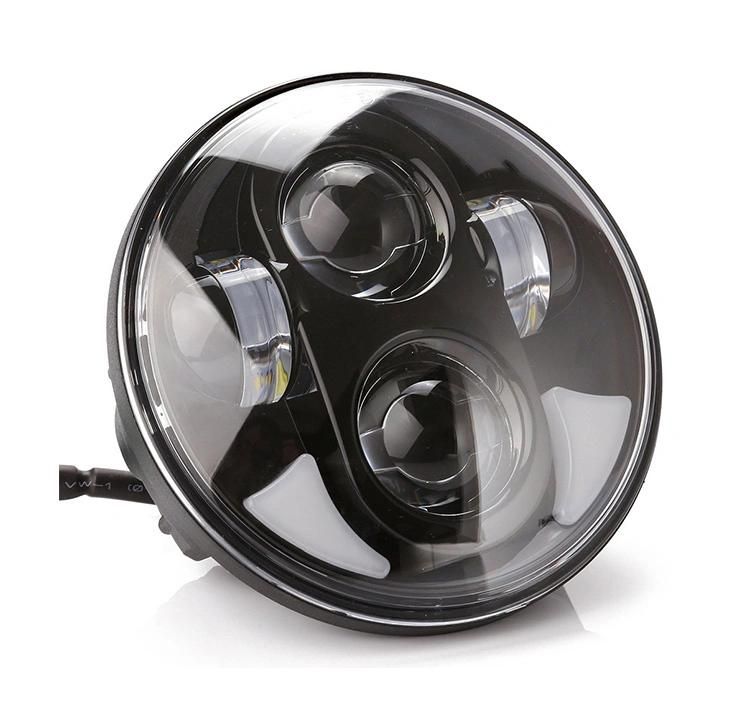 White DRL High Low Projector LED Headlight for Glide Low Rider Harley Motorcycle 5.75 Inch Headlamp LED Motorcycle Light