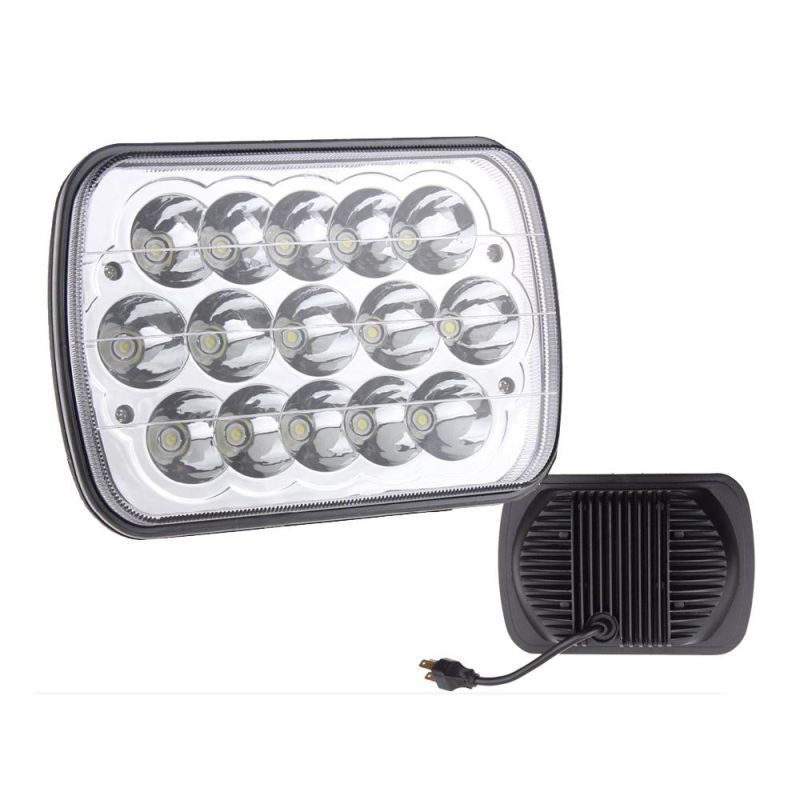 45W Epistar H4 Replaced Driving Headlamp High Low Sealed Beam 7X6 7inch LED Headlights in Auto Lighting System for Jeep Wrangler 5X7 Hi / Low Beam