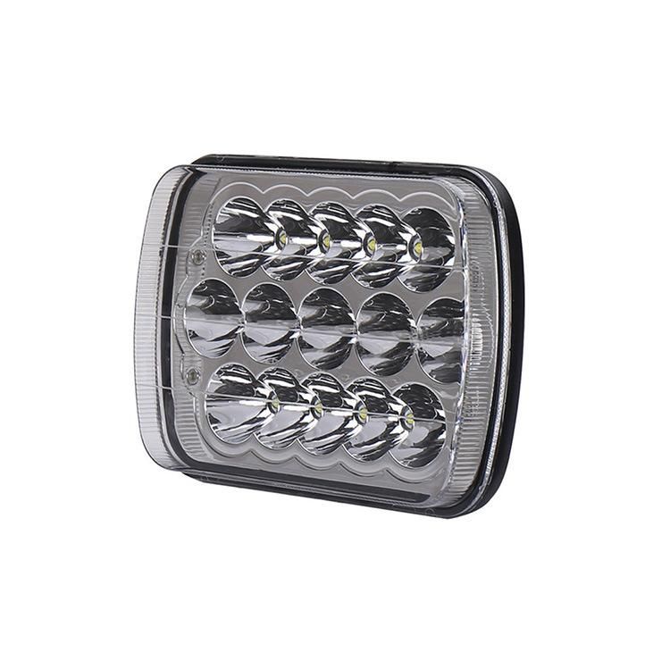 Square 7X6 LED Headlights H4 Light for Jeep Wrangler Yj Cherokee Comanche 5X7" LED Square Headlight 12V 12V