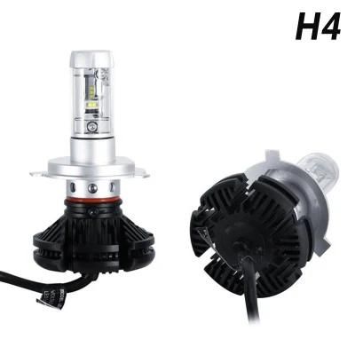 3500K 6000K 8000K Auto Part H7 H4 LED, High Low Beam 9005 9006 H11 Car H7 H4 X3 LED Car Headlight