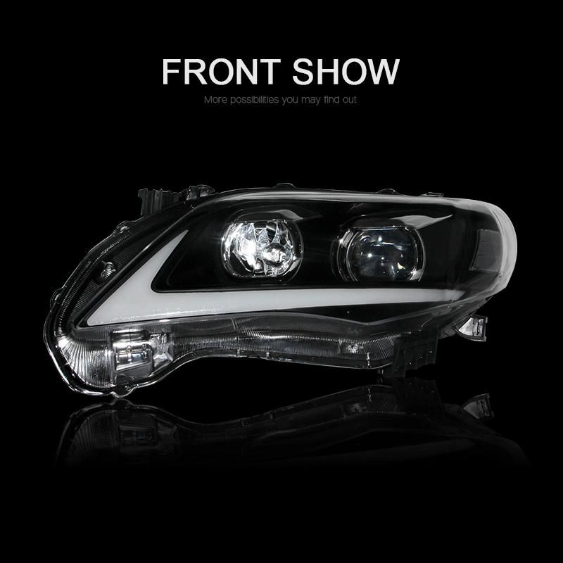 Cnsunnylight for Toyota Corolla 2011/2012/2013 Car Headlights Assembly W/ LED DRL Turn Signal Lights Plug & Play Head Lights