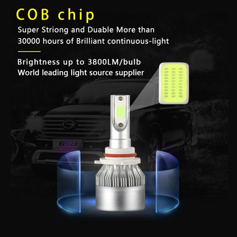 Factory Direct C6 K5 K1 Car Headlight Bulbs H1 H4 H7 Hb3 Hb4 Universal Car Make Light 5202 H13 Car Head Lamp