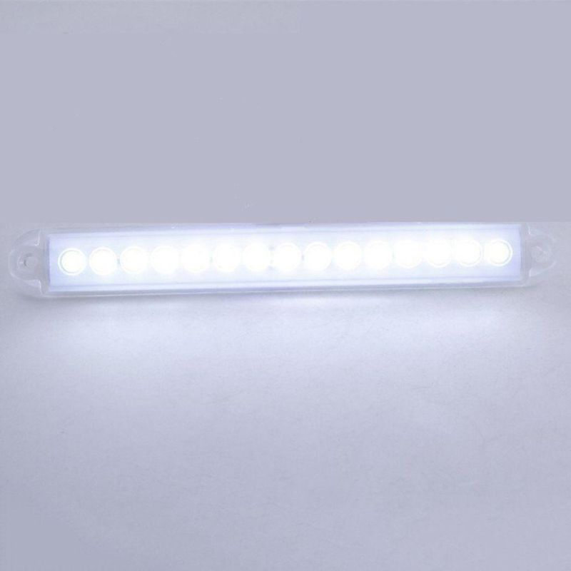 White Bluce 12V/24V Surface Mount LED Side Marker Lights for Truck & Van Boat