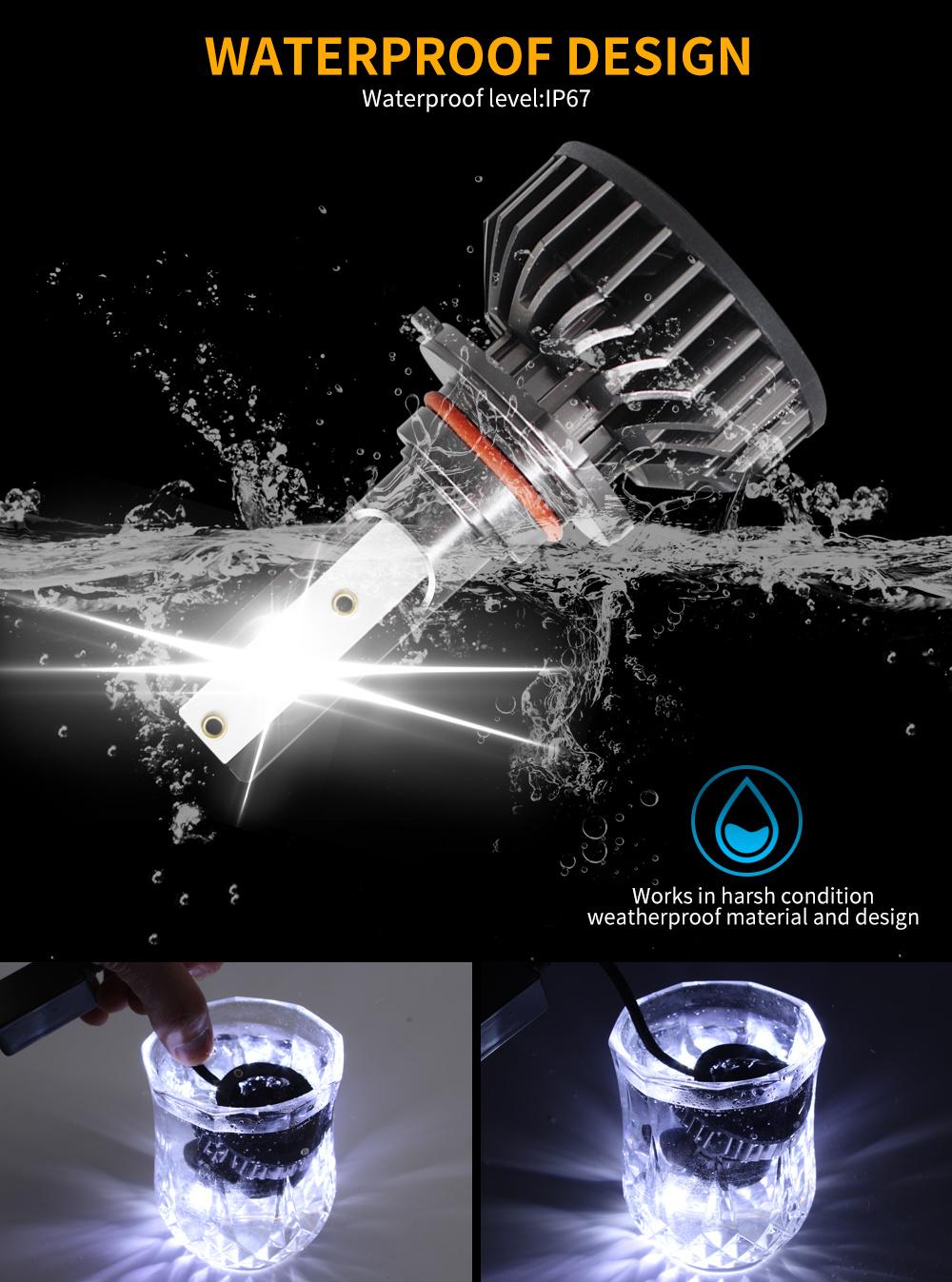 LED Headlight Bulb Upgrade 6000lumen 12V DC