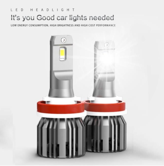 Mini-Sized LED Globe Kit H11/H9/H8 LED Headlight Bulbs H11 Low Beam Headlight Bulb 6500K H11 LED Bulb