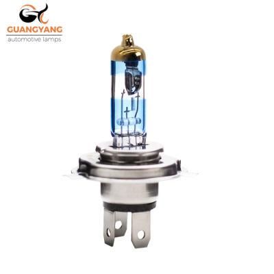 Super Bright H4 Halogen Lamps 12V 100/90W Customized Golden Top Coating Headlight Bulbs