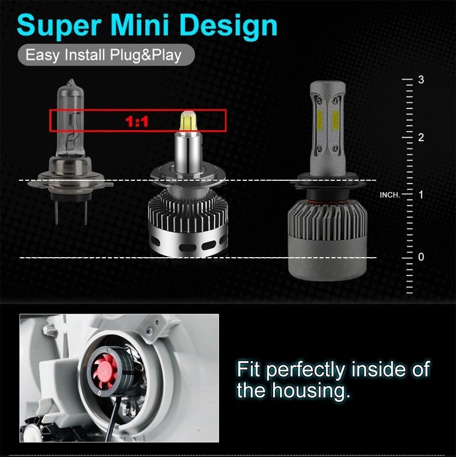 Best-Selling LED Headlight H4 H1 9005 9007 H13 120W Csp Chip 20000lm 9-32V 6000K Auto Car Headlight Bulbs Car Styling LED Automotivo