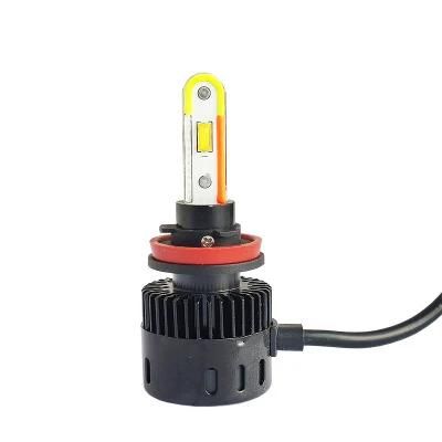 2PCS H4 H1 H3 H7 H8 H11 9005 9006 80W Car LED RGB Headlight Kit Phone APP Bluetooth Control Bulb Lamp