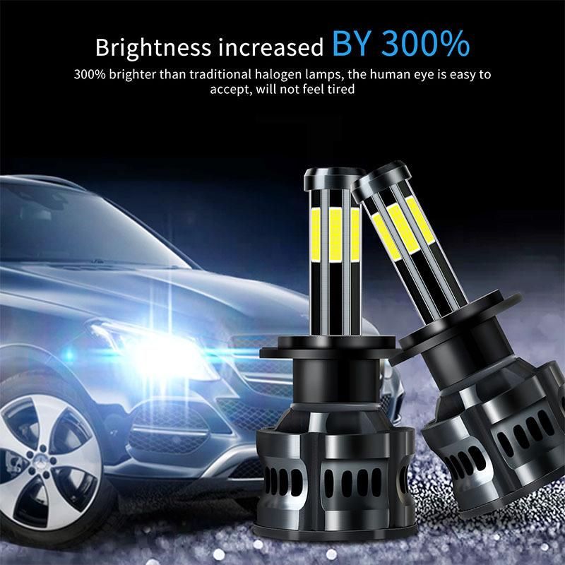 Hot Selling LED Headlight Auto Lights H3 H4 H11 9006 8 Sides Csp 150W 16000lm 6000/6500K Car Headlight Bulbs Headlight Lamp