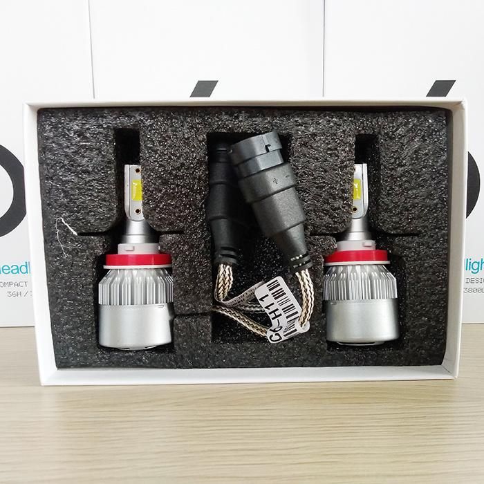 C6 H11/H8/H9 LED Headlight Bulbs Conversion Kit