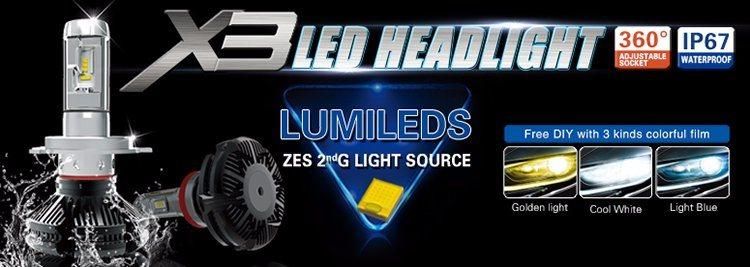 Lmusonu X3 H7 LED Headlight 25W 6000lm Car LED Auto Light