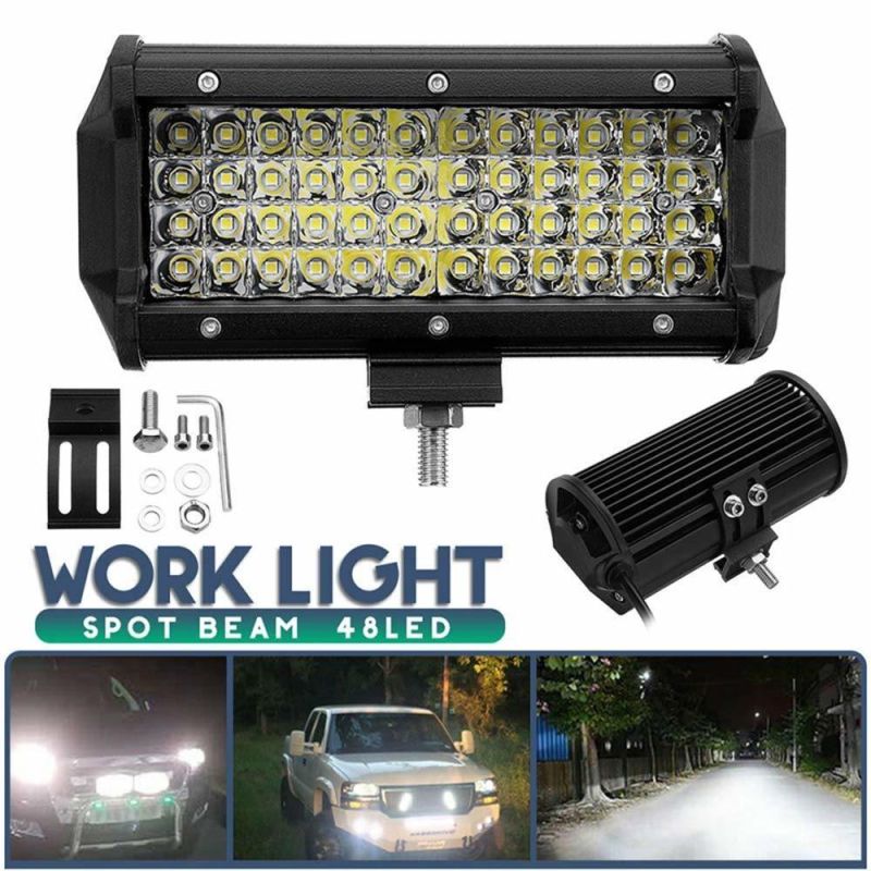 120W 7 Inch LED Work Light for Tractors Motorcycle Offroad 4WD 4X4 Truck SUV ATV LED Fog Light Bar 12V 24V 6000K