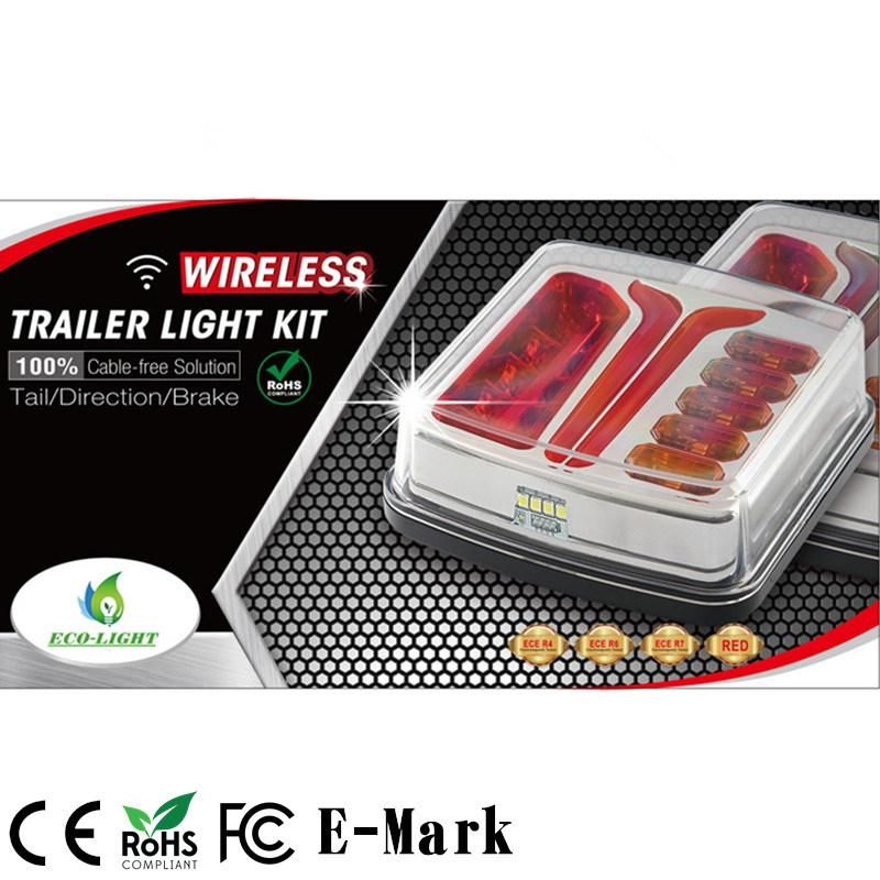 Tractors Touring Cars and Tugboat Tail Lamp E9 Emark CE RoHS Transmitter Magnetic LED Wireless Trailer Light Kit