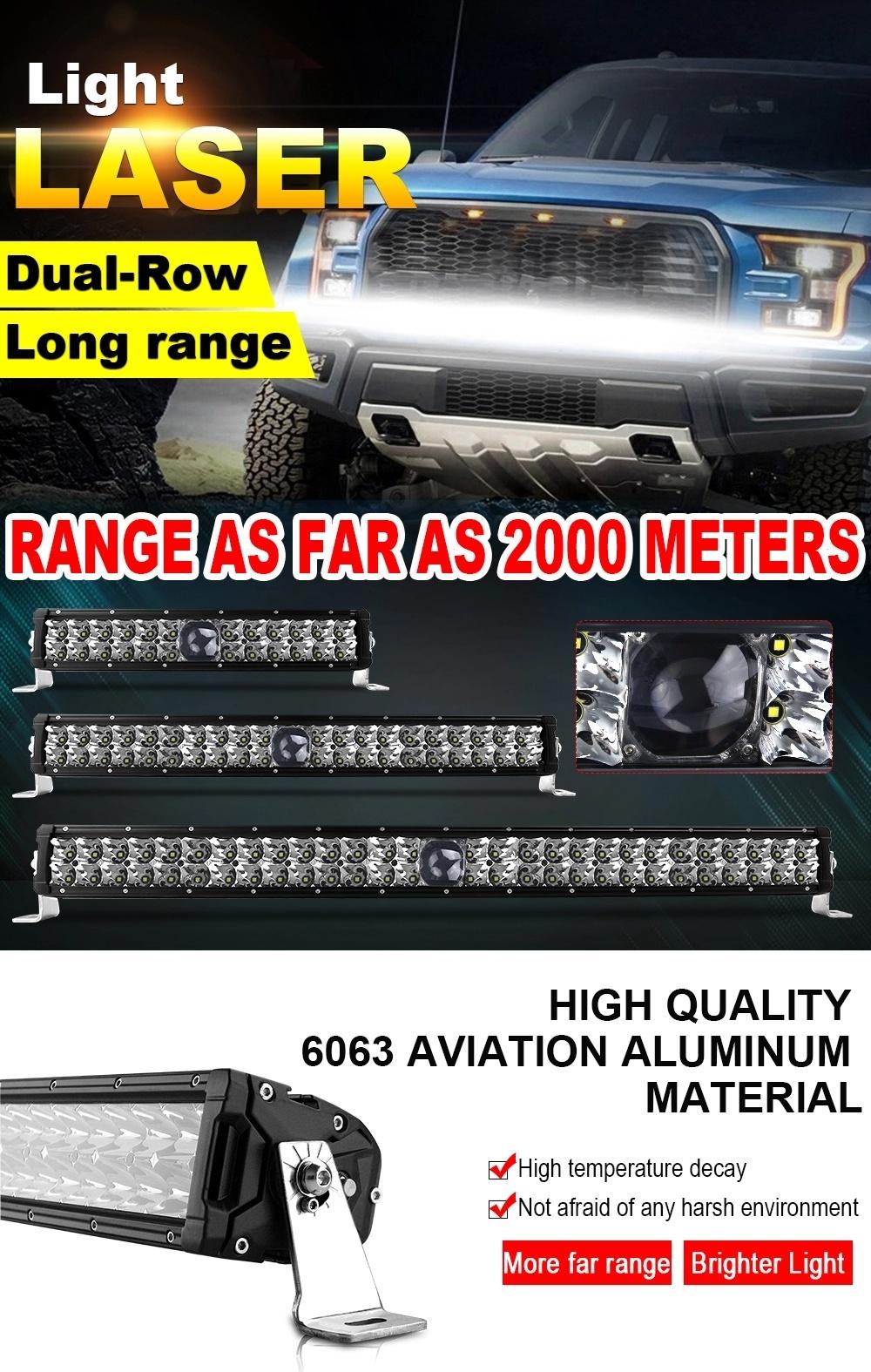 Hot Sale 1000m Lighting Super Bright 8d Driving LED Light Bars Truck Offroad, 2 Rows 4X4 14 22 30 40 50 Inch Laser LED Light Bar