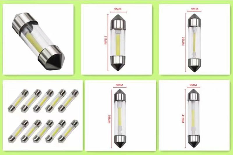 Filament COB 6V 12V 24V 36mm 39mm 42mm Festoon LED Bulbs 12V