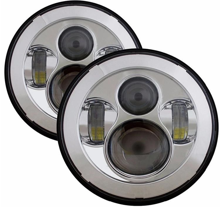 High Low Beam Round 45W Cars Running Lights Headlamp for Jeep Wrangler Jk Land Rover Defend 7′′ LED Headlight