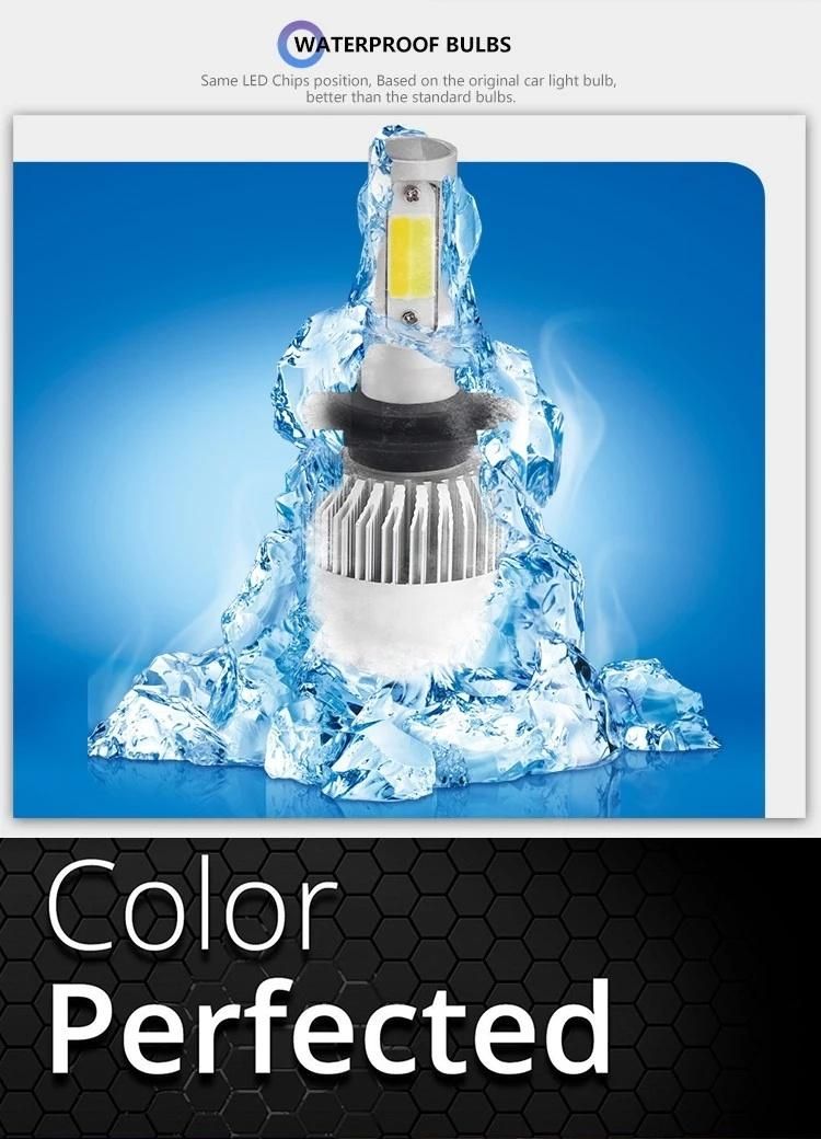 S2 H4 H7 H13 H11 9005 9006 COB LED Headlight 72W 8000lm All in One Car