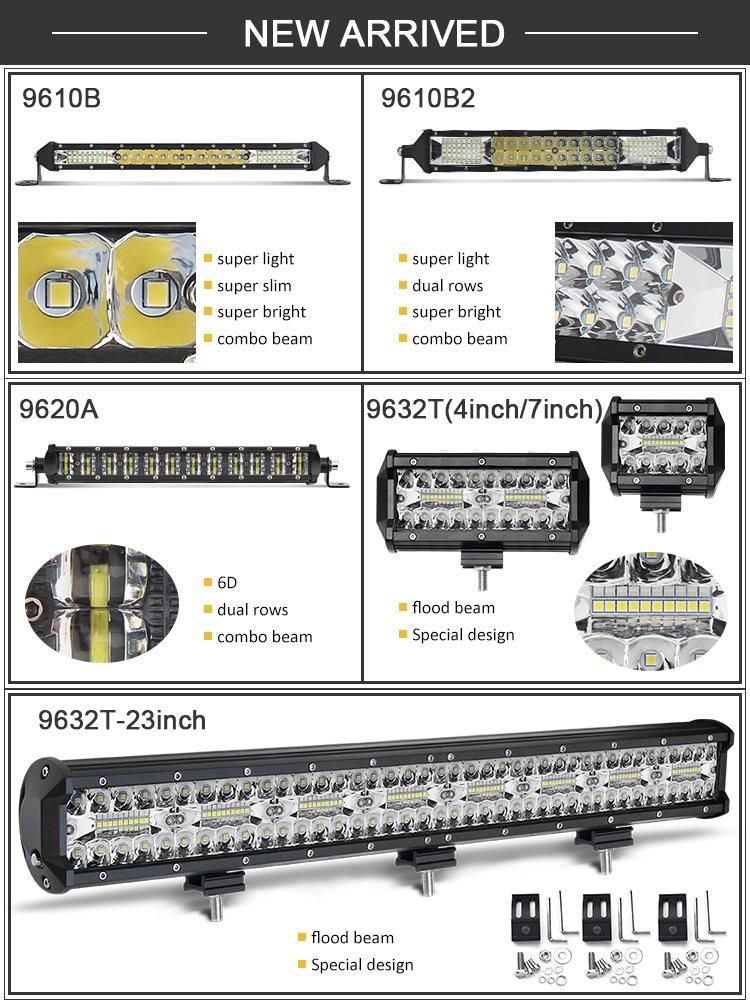 6000K White DC10-30V CREE Diecast Aluminum Housing Single Row Cars LED Light Bar