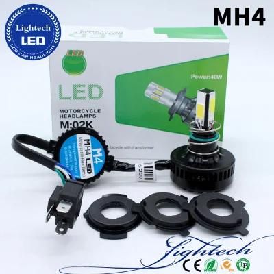 Mh4 Super Bright H4 30W 4 Sides COB LED Motorcycles Headlight