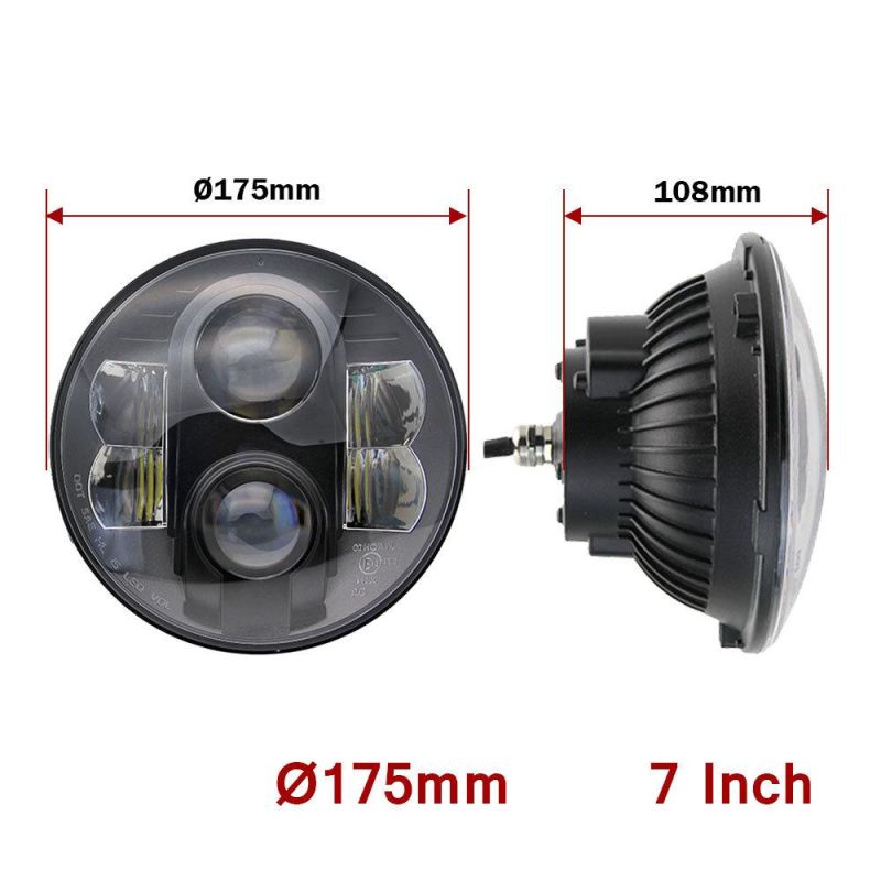 High Quality CREE Chip DOT Emark 48W 32W Car 12V 24V 7 Inch Jeep LED Headlight