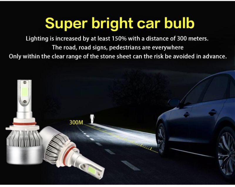 Good Driver Product C6 H1 H3 LED Headlight Bulbs H7 LED Car Lights H4 880 H11 Hb3 9005 Hb4 9006 H13 6000K 72W 12V 7200lm Auto Lamps