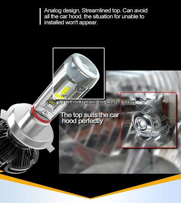 Bright Fanless X3 6000lm Phi-Zes H4 Car LED Headlight