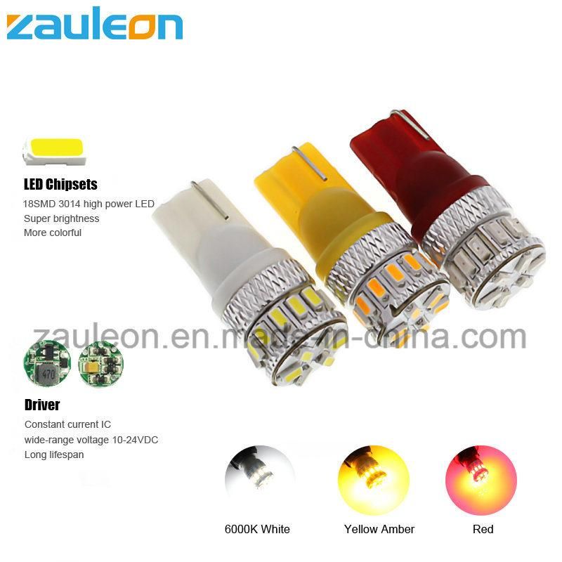 T10 Wedge W5w Yellow LED Car Light Bulbs