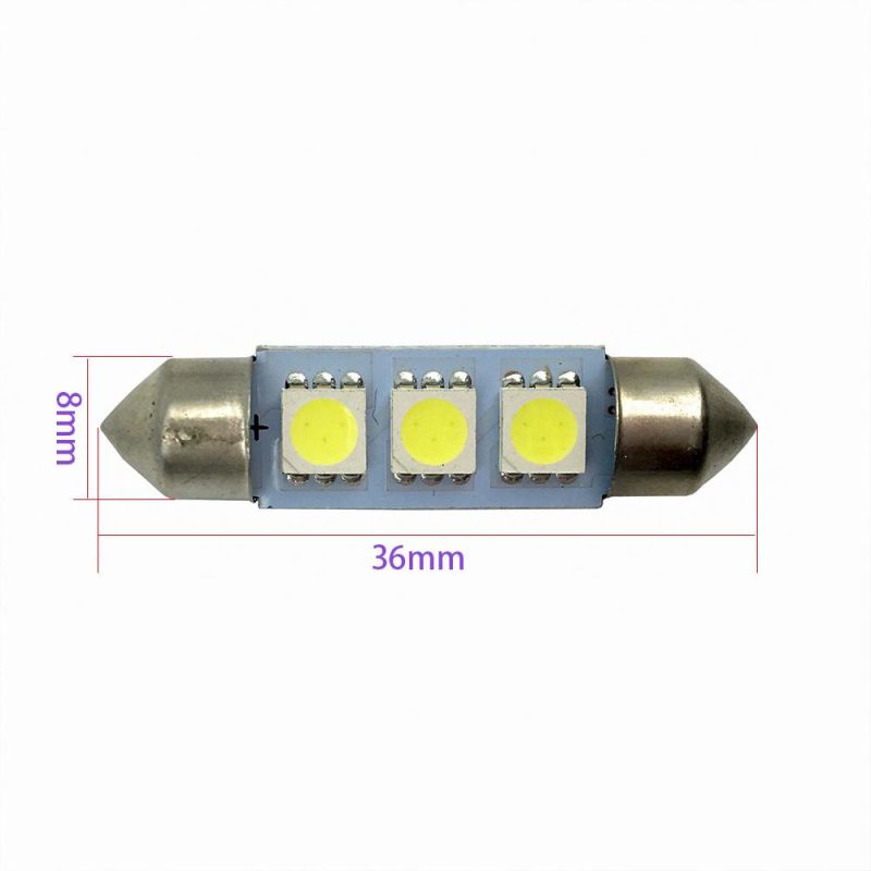 LED C5w 5050 3 SMD 36mm 39mm 41mm DC 12V Festoon Interior Dome Door Light Free Light Lamp Turn Signal Bulb