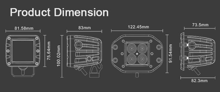 Wholesale Custom Christmas Decoration Auto Lighting Lamp CREE Osram LED Work Light Bay for Automative Motorcycle off Road Car Truck