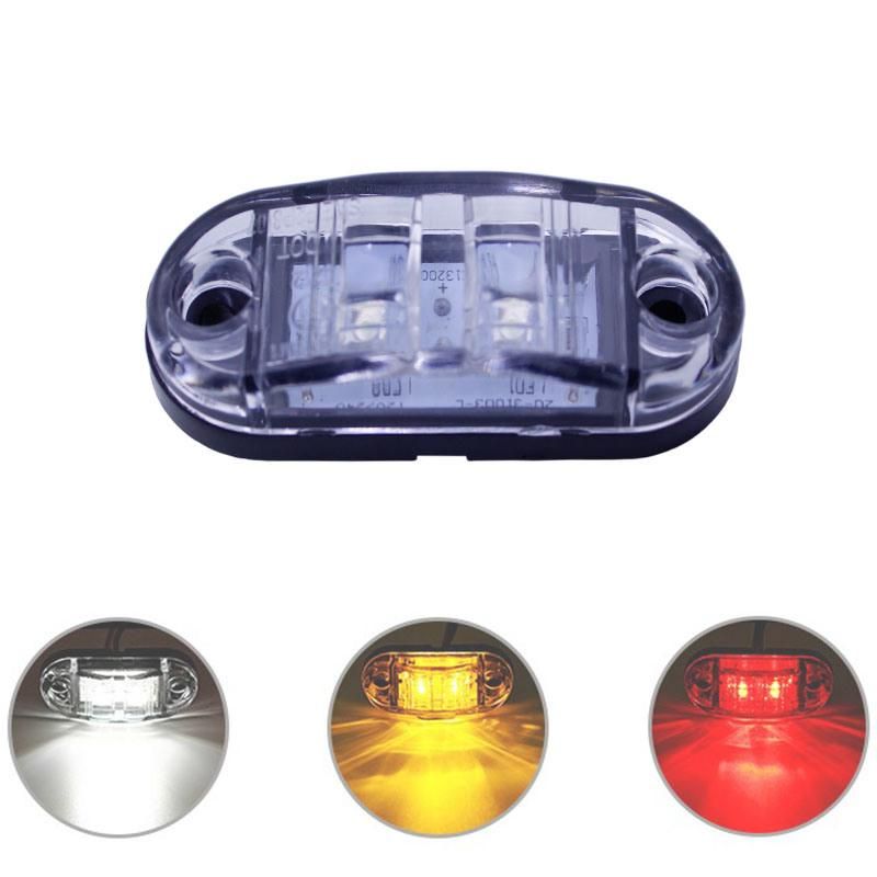 2 LED Amber Oval Mini Clearance Light 12V Boat Side Light for Boat Trailer Trucks