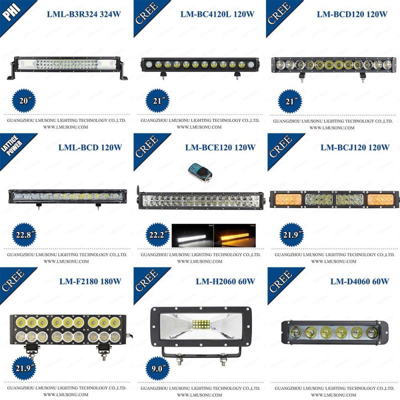 4X4 5D Straight CREE LED Light Bars 120W 180W 240W 288W 300W