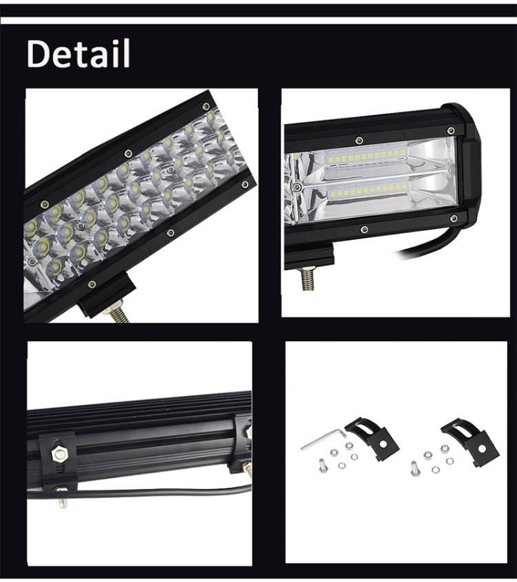 12" 20" 23" 28" 31" 3-Row LED Light Bar 180W 288W 360W Combo Beam LED Work Light Bar 12V 24V Truck SUV ATV 4WD 4X4 Offroad LED Light Bar