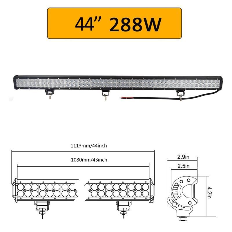 Carolyn 20′′126W LED Light Bar Truck Spare Parts Offroad LED Light Bar 22′′144W LED Work Light for Jeep Ford Car 4WD Truck SUV ATV