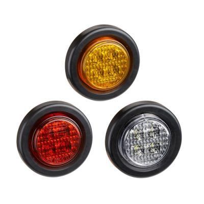 Auto 10-30V 2.0 Inch Round LED Side Clearance Outline Marker signal Light for Truck Trailer