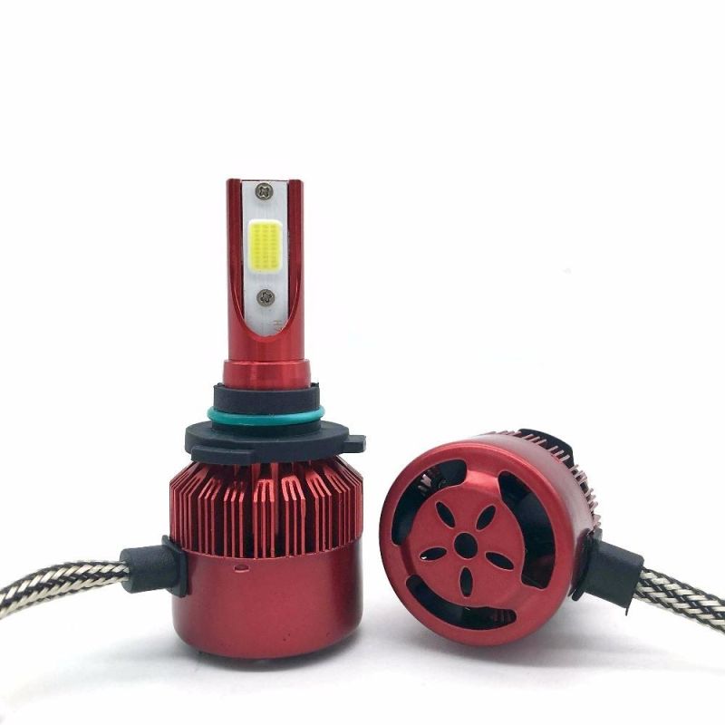 H1 H3 H4 H7 H11 H13 H27 Hb3 9004 9007 LED COB Car Headlight Lamp 72W 6000K 7600lm Automobile Headlamp Light 12V 24V C6