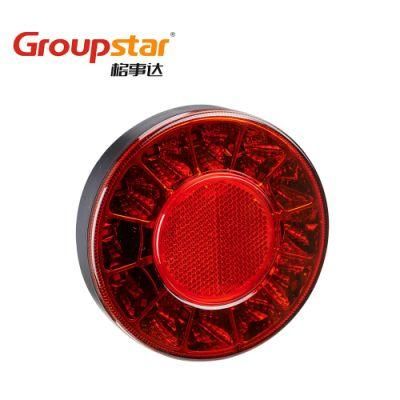 Manufacturer 4.5 Inch Round 10-30vled Truck Trailer Indicator Stop Reverse Signal Tail Lamp Bus Tail Lights LED Auto Light