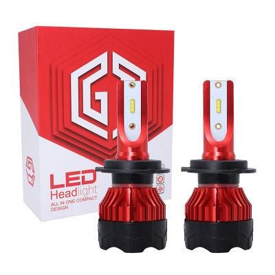 2PCS H4 LED H7 Auto Headlight 9005 9006 H3 H13 H8 880 H27 9004 9007 H11 881 LED H1 K5 55W 6000lm 6000K Automobile Bulb