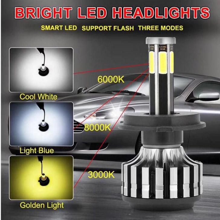 6 Side LED Car Headlight LED Fog Lights 120W 12000lm H7 H4 H11 H13 9005 9006 3000K 6000K 8000K LED Headlight